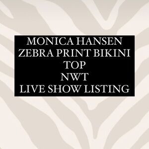Monica Hansen Zebra Wrap Triangle Bikini NWT
